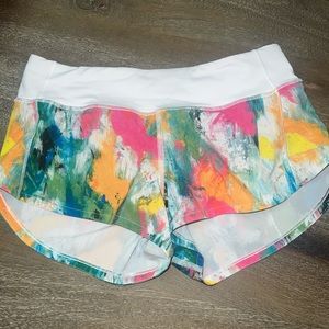 Lululemon speed up shorts Multi color size 4  great condition